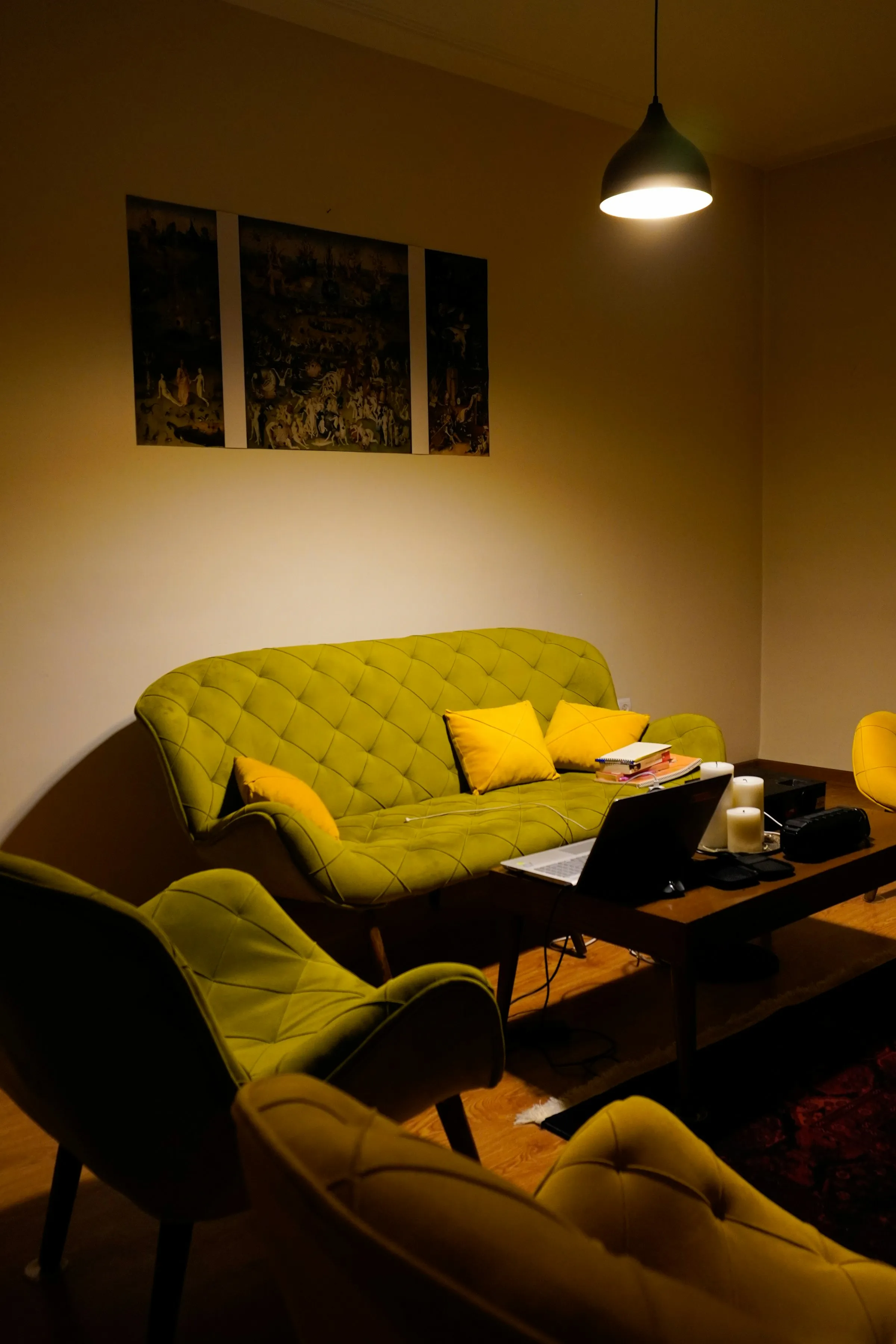 A warm, comfortably lived-in living room — the kind of everyday space NimAir Home Internet connects.