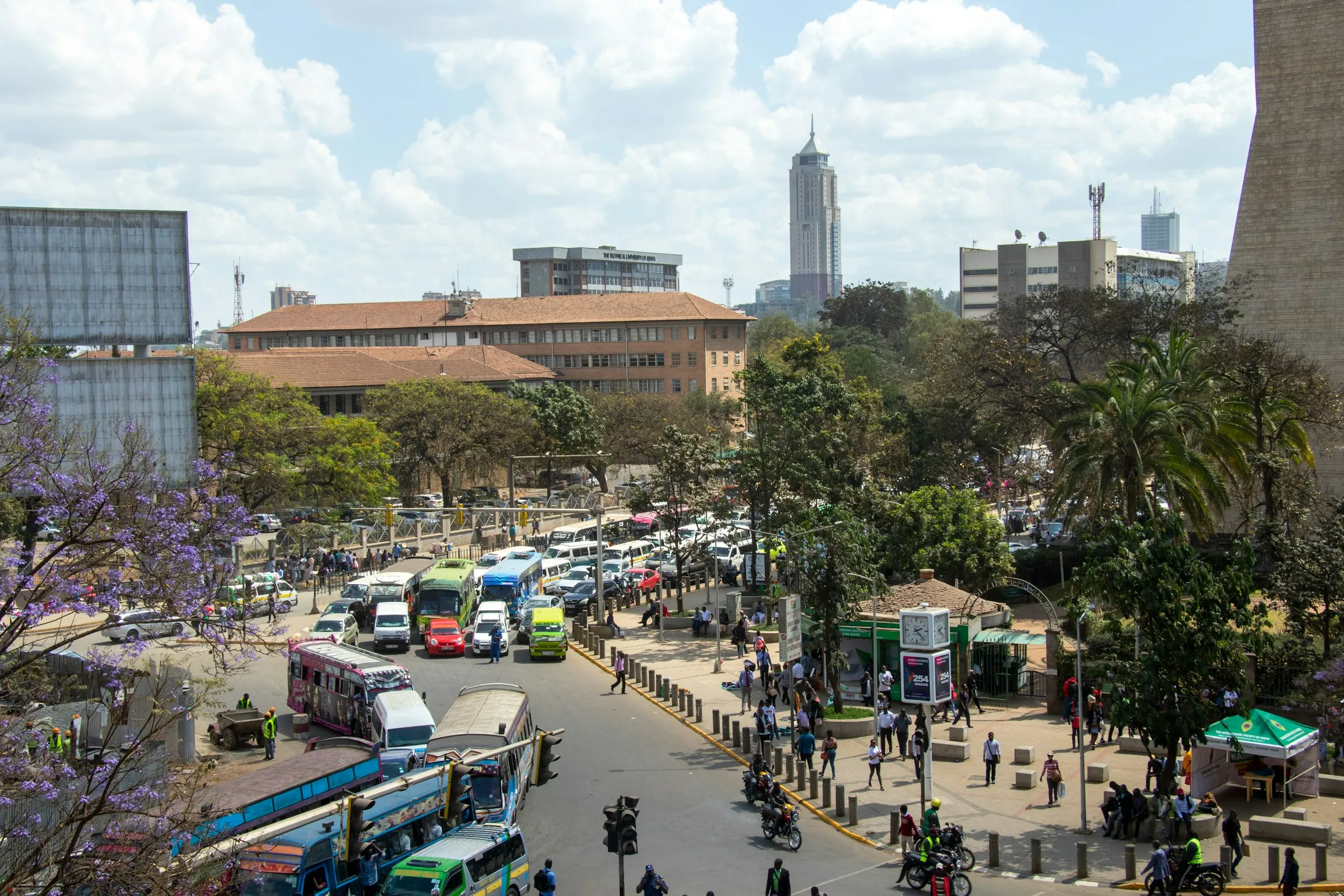 A busy Nairobi street — the kind of everyday public space NimAir Hotspot is built for.
